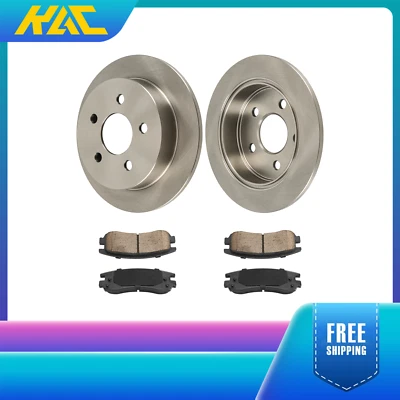 Rear Disc Rotors + Brake Pads for 98-02 Oldsmobile Intrigue 98-2004 Buick Regal - Image 1 of 4