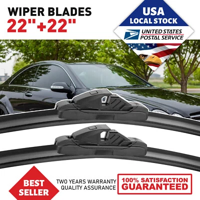 FOR Mercedes-Benz C280 2006-2007 Windshield Wiper Blade Pair Set of 2*22inch - Image 1 of 4