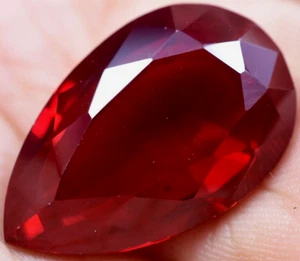 Natural 38.85 Ct Blood Red Ruby Mozambique GGL Certified Treated Gemstone - Picture 1 of 12