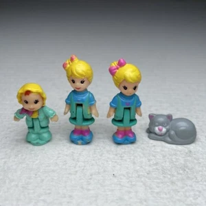 Vintage 1994 My Pretty Dollhouse Lot of 4 Doll Figures Galoob - Baby, Cat, Girl - Bild 1 von 4
