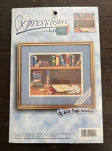 Bucilla Grandfather 42501 Cross Stitch Kit Preprinted 14 Count Aida 10x8 Vtg 90s - Picture 1 of 3