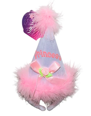 Star Struck белый принцесса конус шляпа с бантом вечеринки костюм обруч для волос розовый войлок - Изображение 1 из 4