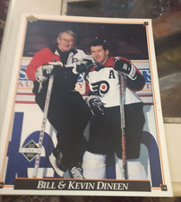 Bill & Kevin Dineen Philadelphia Flyers Upper Deck 92-93 3764 of 5500 Vs Penguin