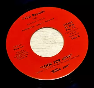 Billie Joe Armstrong Original 45 Vinyl 1977 Look for Love Single Fiat Records - Imagen 1 de 12