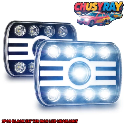 Nuevo Par de Faros LED Cuadrados 130W 7x6" 5x7 Aptos para Chevy C/K 1500 2500 3500 Foto 1 de 4