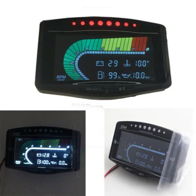 Voltímetro digital de presión de aceite 5 en 1 temperatura del agua combustible tacómetro 12V 24V Foto 1 de 4