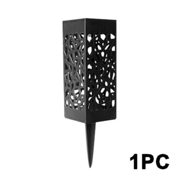 12Pcs Solar Lawn Light Decoration Solar Garden Waterproof Lights Hollow Lawn Lam - Image 1 of 4