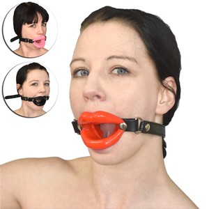 Weiche Silikon Lippen Bondage Mundknebel verschiedene Farben* Erotik Fetisch Toy