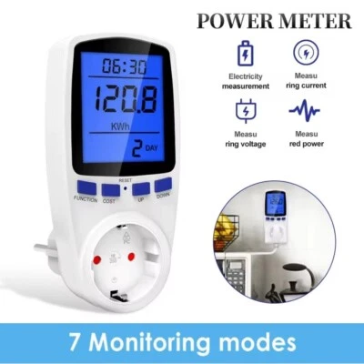 Energiekosten Messgerät Stromzähler Energiemesser Strommesser Steckdose 230V&16A - Bild 1 von 4