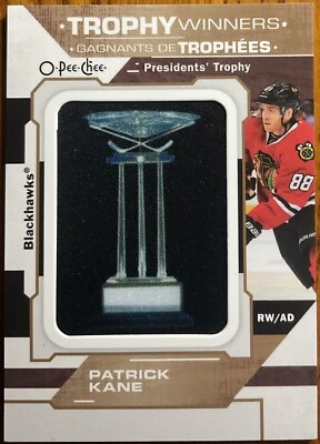 2021-22 O-Pee-Chee Patches Trophy Winners Patrick Kane #P-13 Chicago Blackhawks - Imagem 1 de 2