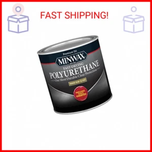 1/2 pt Minwax 23005 Clear Fast-Drying Oil-Based Polyurethane, Semi-Gloss - Picture 1 of 2