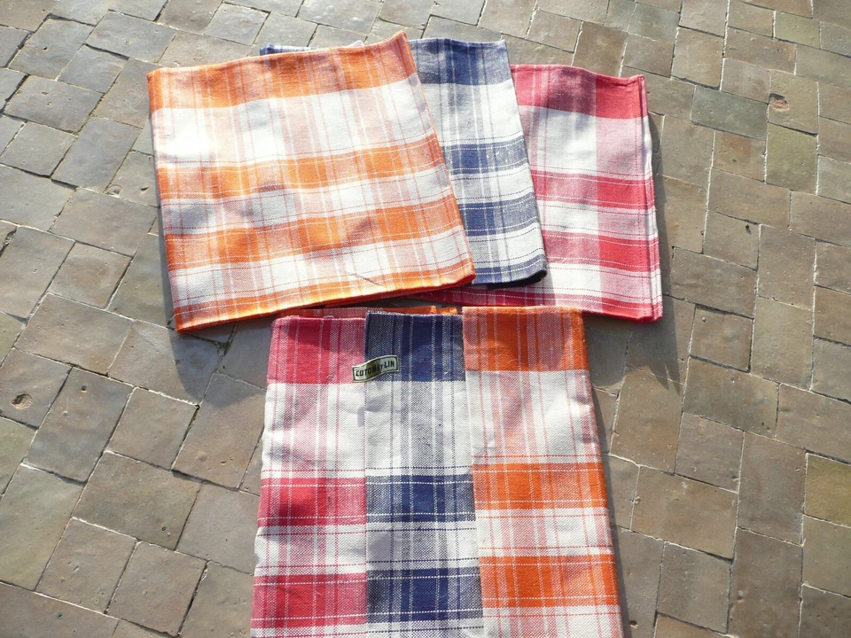 6 torchon en métis rayé origine CHOLET - Photo 1/4