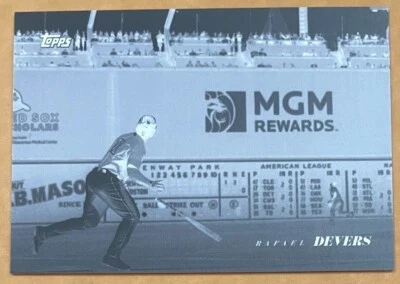 2022 Topps Black & White Rafael Devers #58 Photo Negative 48/99 Boston Red Sox - Image 1 of 2