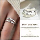 Stacking Ring Set Adjustable Sliver Fashion Faiths Ring With Card Jewelry Gift