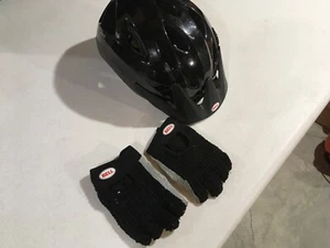 BELL BICYCLE HELMET and GLOVE SET - Picture 1 of 5
