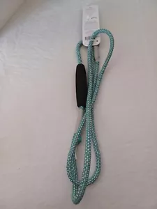 Youly Reflectiv ROPE LEASH TEAL Nylon - Soft 1/4" Diameter Five Foot Length - Picture 1 of 4
