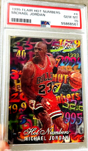 1995 FLAIR HOT NUMBERS 3-D MICHAEL JORDAN PSA 10