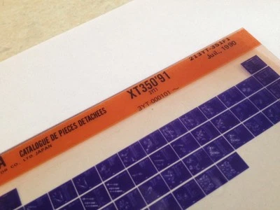 Yamaha XT350 XT 350 350XT 1991 Micro Enchufe Piezas List Catálogo Microficha - Imagen 1 de 2