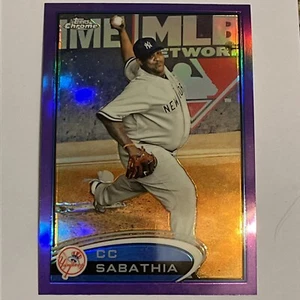 2012 Topps Chrome Purple Refractor #14 CC Sabathia Yankees - Picture 1 of 2