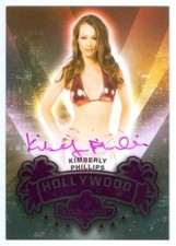 KIMBERLY PHILLIPS "PINK AUTOGRAPH CARD" BENCHWARMER HOLLYWOOD SHOW 2015
