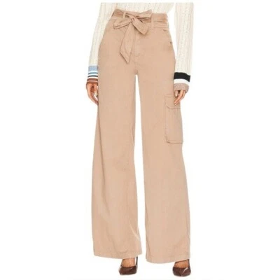 Pantalón Veronica Barba Belisa en Champiñón Talla 26 Pierna Ancha Cinturón Carga Pantalón Foto 1 de 4