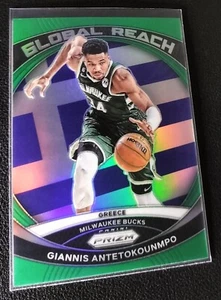 2023-24 Panini Prizm #4 Global Reach Green Prizm Giannis Antetokounmpo - Bild 1 von 2