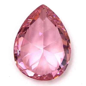 Ciondolo 20x15 mm rosa taglio pera brillante pietra preziosa sfusa fai da te gioielli artigianato 30,10 CT - Foto 1 di 6
