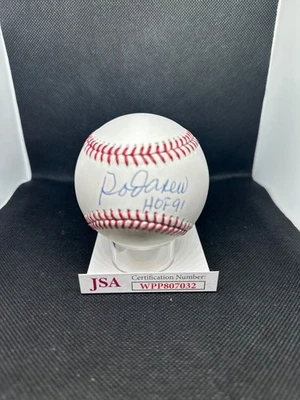 Rod Carew Autographed MLB W/HOF 91 Inscription, JSA COA Twins - Image 1 of 4