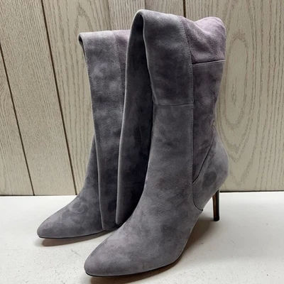 Cole Haan Suede Over The Knee Boots Size 10.5B Stiletto Heel Grey - Image 1 of 4