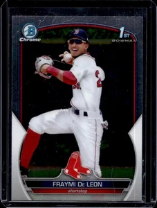 2023 Bowman Fraymi De Leon Chrome 1st #BCP-97 Red Sox - Picture 1 of 2