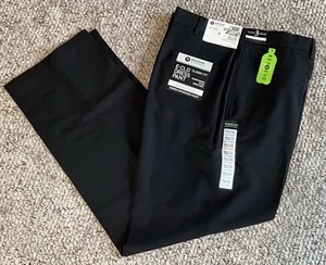 Haggar Repreve Stria Classic Fit Flat Front Black E-CLO Dress Pants Men's 40x32 - Picture 1 of 4