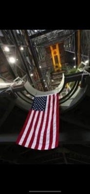 Vintage NASA VAB Dura-lite American Flag Made in USA Polyester Nylon 15x25 Feet - Image 1 of 4