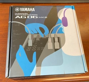 YAMAHA AG06MK2 B Black 6ch Live Streaming Mixer USB w/tracking New - Picture 1 of 3