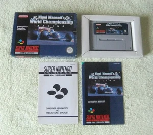JUEGO NIGEL MANSELLS WORLD CHAMPIONSHIP RACING SUPER NINTENDO / SNES * COMPLETO * - Imagen 1 de 7