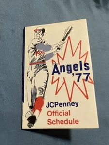 POCKET SCHEDULE MLB 1977 CALIFORNIA ANGELS J C PENNEY BATTERY KTLA TV5 - Picture 1 of 6