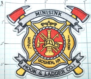 NEW YORK, GOSHEN HOOK & LADDER COMPANY 1 MINISINK FIRE DEPT PATCH - Picture 1 of 1