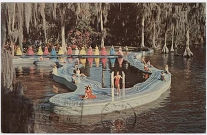 Cartolina Esther Williams Cipressi Giardini Piscina 1969 Pubblicata - Foto 1 di 2