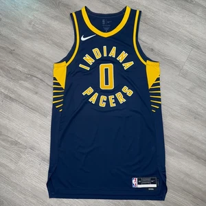 TYRESE HALIBURTON Pro Cut Indiana Pacers Jersey 46 +4 Nike Authentic Team Game - Picture 1 of 6