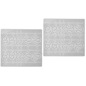  Set of 2 Schlange Form Casting Schlangen Ohrring Wiederverwendbare - Bild 1 von 12