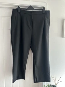 River Island Women’s Cropped Trousers With Satin Panel Size 20 - Picture 1 of 3