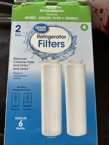 New Great Value Replacement Refrigerator Water Filters (4) for Whirlpool/Maytag - Picture 1 of 1