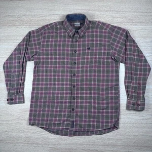Southern Marsh Flannel Shirt Men's Large L Plaid Button Down Corduroy Flip Cuff - Picture 1 of 9