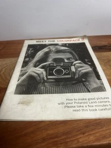 Polaroid Colorpack II Camera Manual – Original Instruction Book – Vint Land Cam - Picture 1 of 3