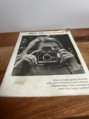 Polaroid Colorpack II Camera Manual – Original Instruction Book – Vint Land Cam - Image 1 of 3