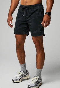 Fabletics Men’s The One Short 7" Lined Black Camo XS NWT Quick-Dry Performance - Picture 1 of 11