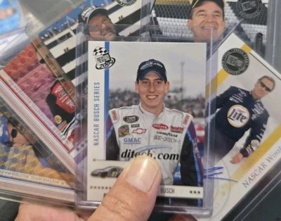 NASCAR Autographed Cards 6 Cards, 5 Of Which Are Autographed. Kyle Busch Rc  - Image 1 of 4