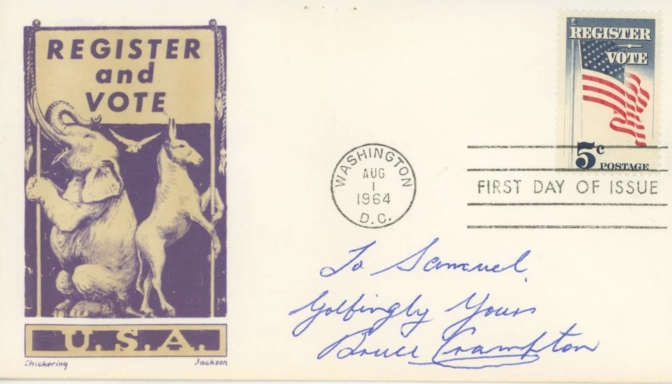 Bruce Crampton - PGA Golf Champion - Autographed First Day Postal Cover - Image 1 of 1