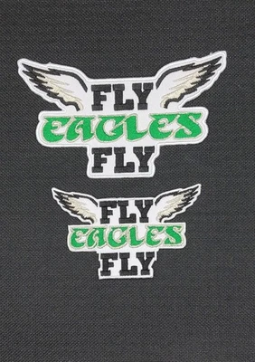 Philadelphia FLY Eagles FLY Metallic Embroidered Iron-on Patches