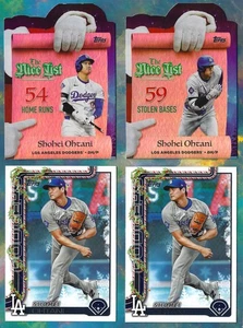4 Topps 2025 Holiday Shohei Ohtani Cards Nice List MNL-1 MNL-2 & 2 H1 Base Cards - Picture 1 of 2