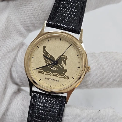 Reloj de cuarzo Wittnauer Pegasus RD2521 para hombre correa de cuero tono dorado 33 mm Foto 1 de 4